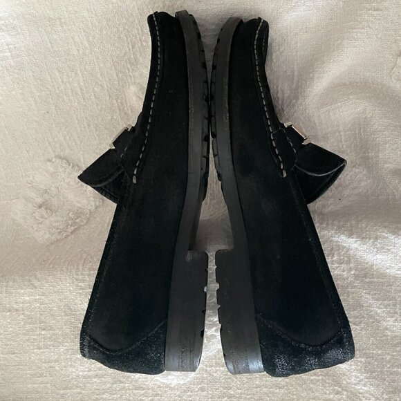 Men's Allen Edmonds Fiesole Loafers Black Suede Made in Italy 10 D - Picture 7 of 16